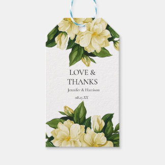 Elegante botanische huwelijksuitnodiging cadeaulabel