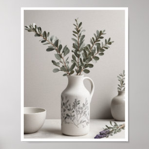 Elegante botanische illustraties lavendel Wallart Poster