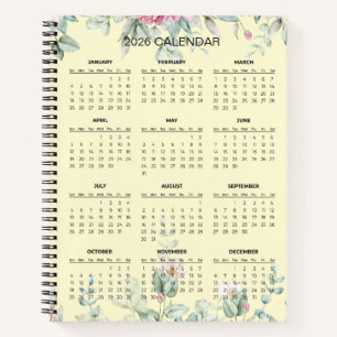 Elegante botanische kalender 2026 Notitieboek