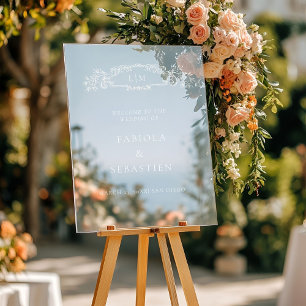 Elegante botanische kam monogram Welkomstbord Acryl Bord