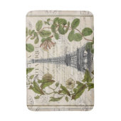 Elegante botanische klimop bladeren paris eiffelto badmat (Voorkant Verticaal)