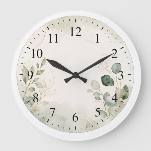Elegante botanische klok wijzerplaat (Voorkant)