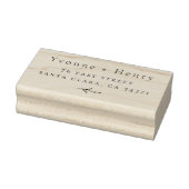 Elegante botanische koppels bruiloft retour adres 	rubberstempel (Stempel)