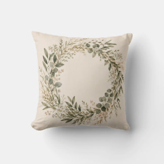 Elegante botanische krans decoratieve kussen