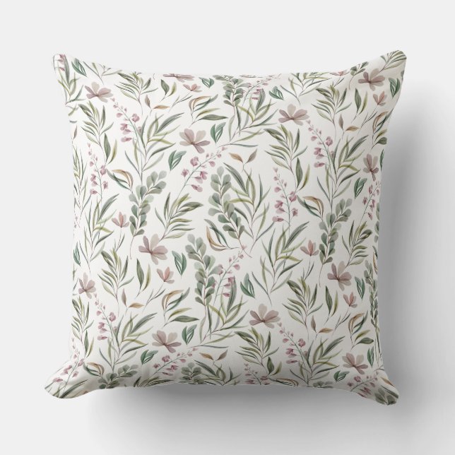 Elegante botanische kussensloop kussen (Voorkant)