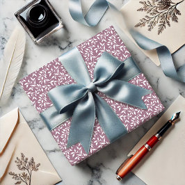 Elegante Botanische Leaf Dance Foliage HD White Pl Cadeaupapier