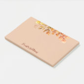 Elegante botanische lijst bladeren genoemd post-it® notes (Schuin)