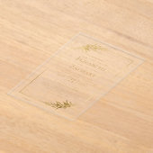 Elegante botanische Lijst gouden bruiloft Acryl Uitnodigingen (Laagn)