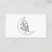 Elegante botanische maan en sterren bruiloft websi informatiekaartje (Achterkant)