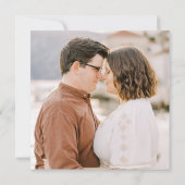 Elegante botanische maan en sterren zwart en wit save the date (Achterkant)