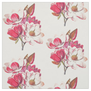 Elegante Botanische Magnoliabloem Stof