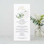 Elegante botanische olijftak calligrafie script menu (Staand voorkant)