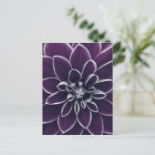 Elegante Botanische Paarse Bloem Briefkaart (Staand voorkant)
