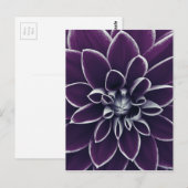 Elegante Botanische Paarse Bloem Briefkaart (Voorkant / Achterkant)