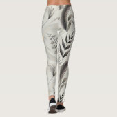 Elegante botanische print high-waisted Leggings (Achterkant)