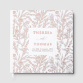 Elegante Botanische Print Roos bruiloft Gastenboek (Voorkant)