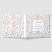 Elegante Botanische Print Roos bruiloft Gastenboek (Volledig)