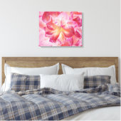 Elegante Botanische Roos Blossom Wrapped Canvas Ar (Insitu (Slaapkamer))
