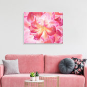 Elegante Botanische Roos Blossom Wrapped Canvas Ar (Insitu (Woonkamer))