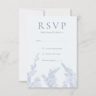 Elegante botanische RSVP bruiloft uitnodiging