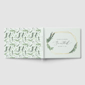 Elegante botanische rustieke script moderne bruilo gastenboek (Volledig)