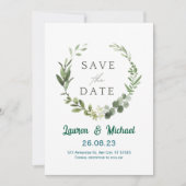 Elegante Botanische Save the Date Kaart (Voorkant)