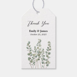 Elegante Botanische Trouwcadeau Label Cadeaulabel