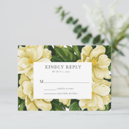 Elegante botanische trouwkaart RSVP kaartje