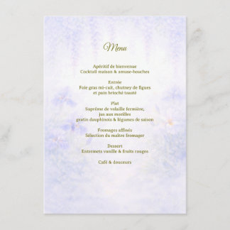 Elegante botanische trouwmenu menu