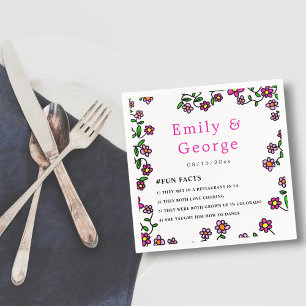 Elegante botanische tuin bloemen bloemenbruiloft servet