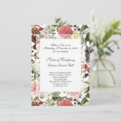 Elegante botanische tuin galadiner dans kaart (Staand voorkant)