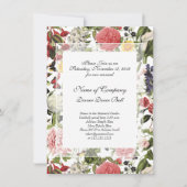 Elegante botanische tuin galadiner dans kaart (Voorkant)