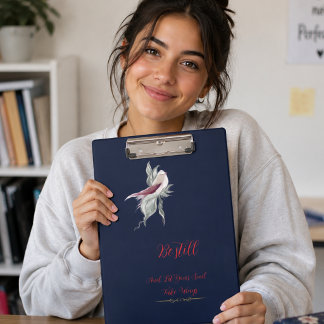 Elegante botanische vogel clipboard klembord