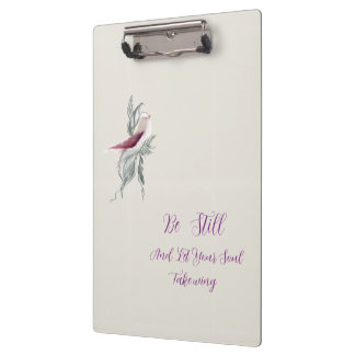 Elegante botanische vogel klembord