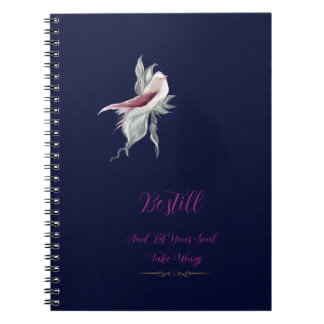 Elegante botanische vogel spiraal notebook notitieboek
