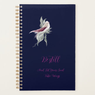 Elegante botanische vogel spiraal notebook planner