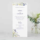 Elegante botanische wilde bloem Script Wedding Pro Programma (Staand voorkant)