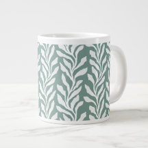 Elegante Botanische Zeewier Teal Groen Minimalisti