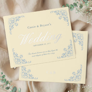 Elegante Boter Geel Chic Formal Wedding Gastenboek