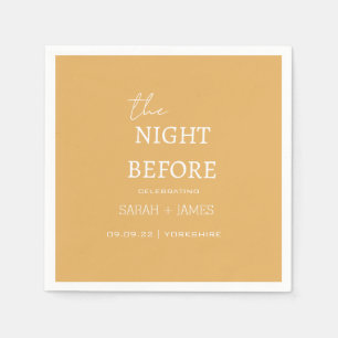 Elegante boter geel de nacht voor de bruiloft servet