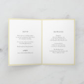 Elegante Boter Geel Monogram Moderne bruiloft (Binnen)