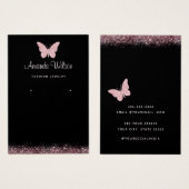 Élégante Boucles d'oreilles papillon moderne Carte (Devant & derrière)