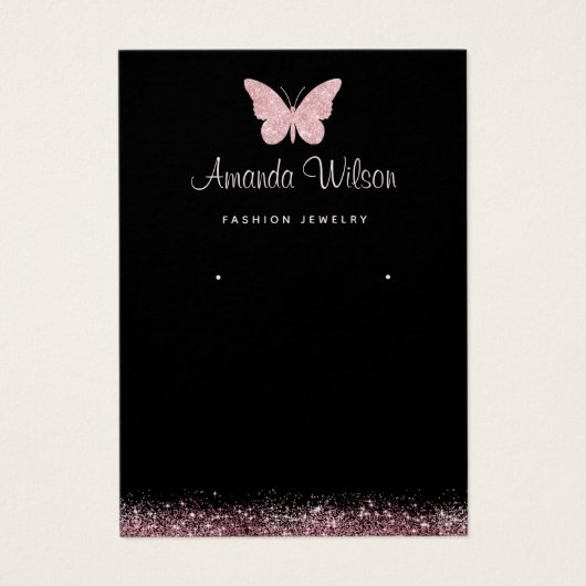 Élégante Boucles d'oreilles papillon moderne Carte (Devant)