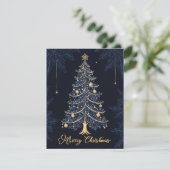 Élégante bougie d'arbre de Noël et carte cadeau (Debout devant)