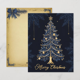 Élégante bougie d'arbre de Noël et carte cadeau