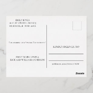 Elégante Bourgogne Agate Foil Invitation Carte pos