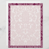 Elegante Bourgogne Damask Border Classic (Voorkant / Achterkant)