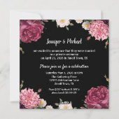 Elégante Bourgogne et Faire-part Mariage rose (Dos)