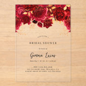 Elégante Bourgogne et médaille d'or Invitation à l (Recto)