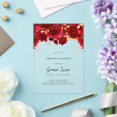 Elégante Bourgogne et médaille d'or Invitation à l (Insitu (Mariage))